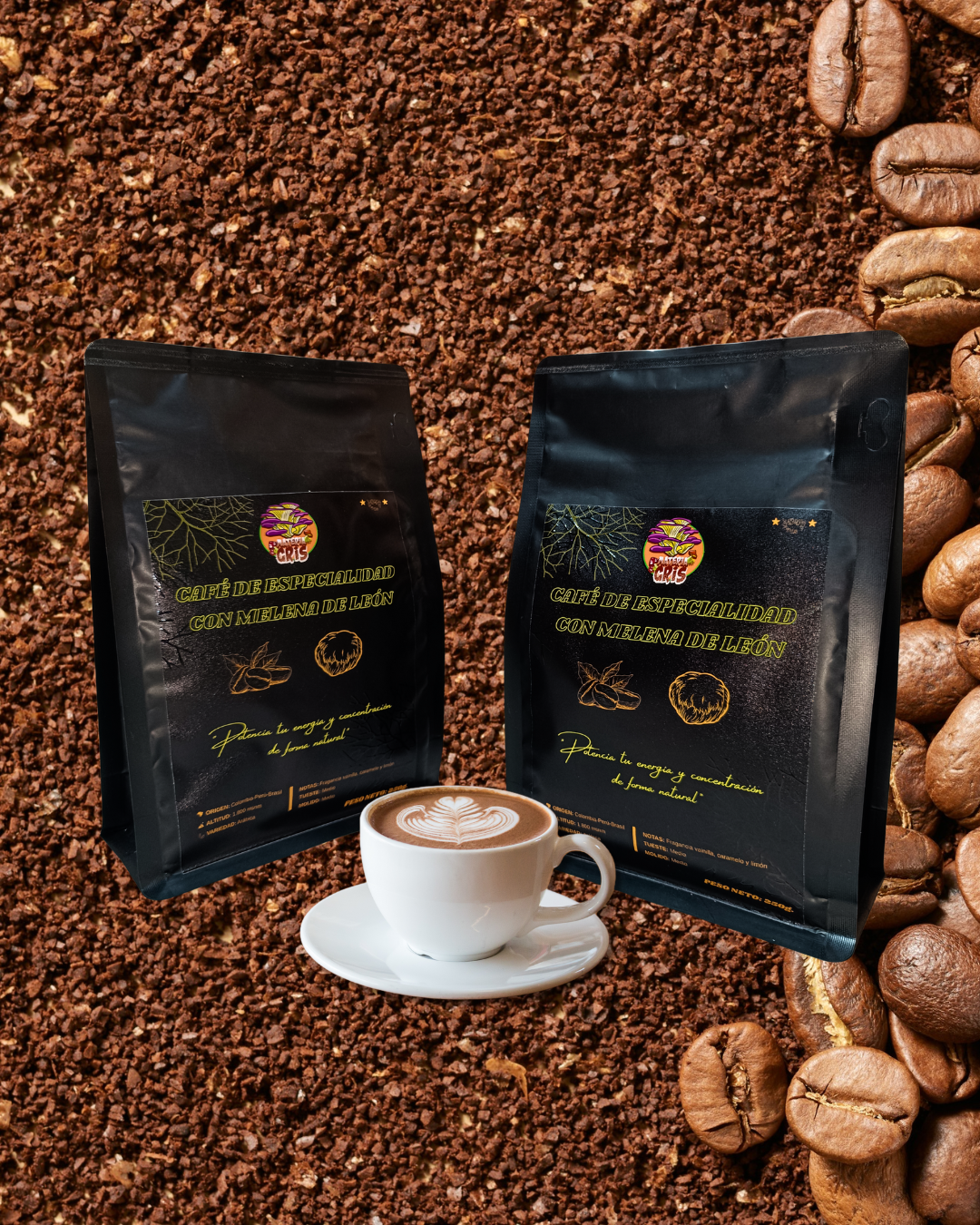 Café de especialidad con Melena de León 250 g Materia Gris.